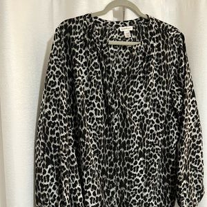 Nice animal print button down blouse